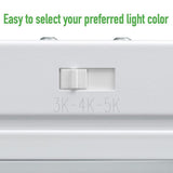 4 ft. Color Changing 32-Watt Equivalent Integrated LED White Strip Light Linkable 1800 Lumens (4 Pack)