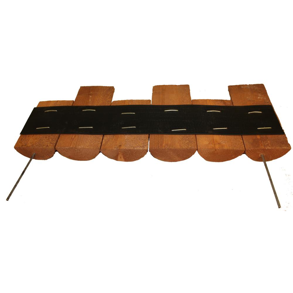 Greenes Fence 18 in. L x 1.5 in. W Half Log Edging (12-Pack) - Super Arbor