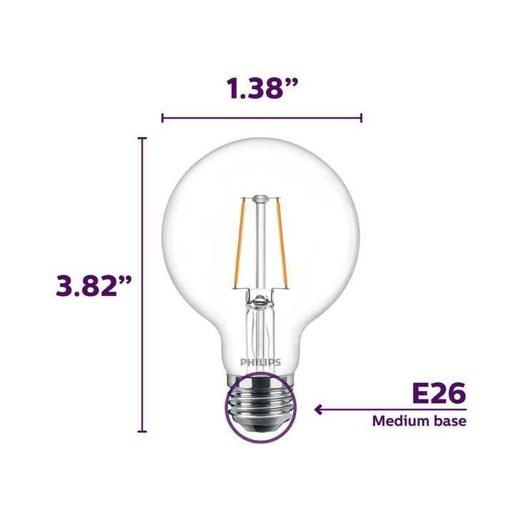 Philips 60-Watt Equivalent G25 Dimmable Daylight LED Light Bulb (2-Pack)