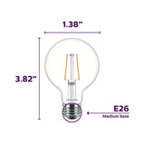 Philips 60-Watt Equivalent G25 Dimmable Daylight LED Light Bulb (2-Pack)