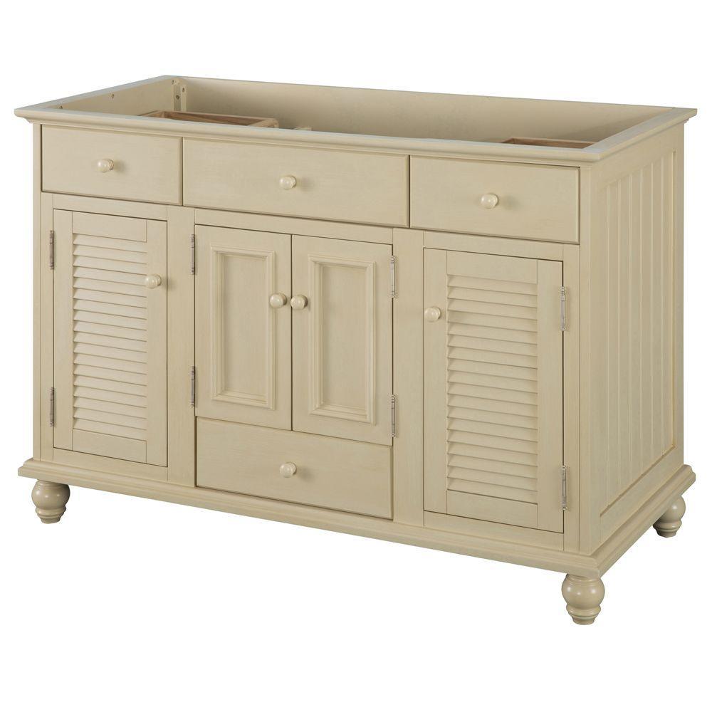 Cottage 48 in. W Bath Vanity Cabinet Only in Antique White - Super Arbor
