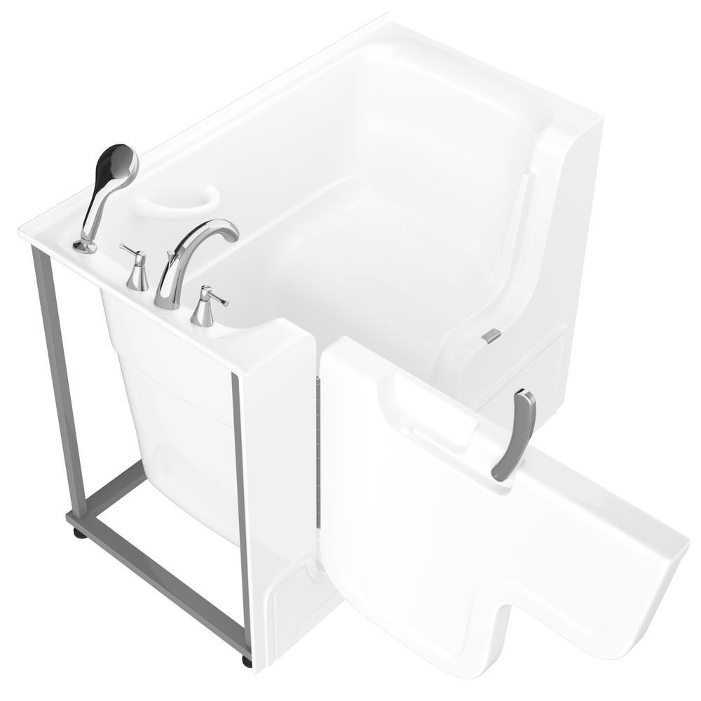 HD Series 29 in. x 53 in. Left Drain Wheelchair Access Walk-In Soaking Bathtub in White - Super Arbor