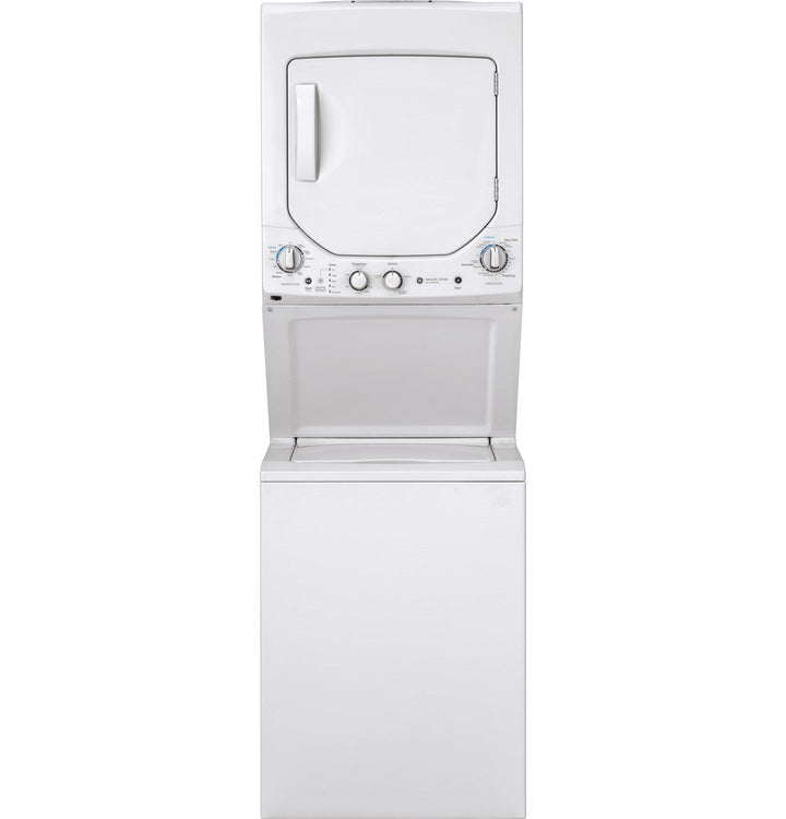 GE Electric Stacked Laundry Center with 2.3-cu ft Washer and 4.4-cu ft Dryer, White, 23.75-in W