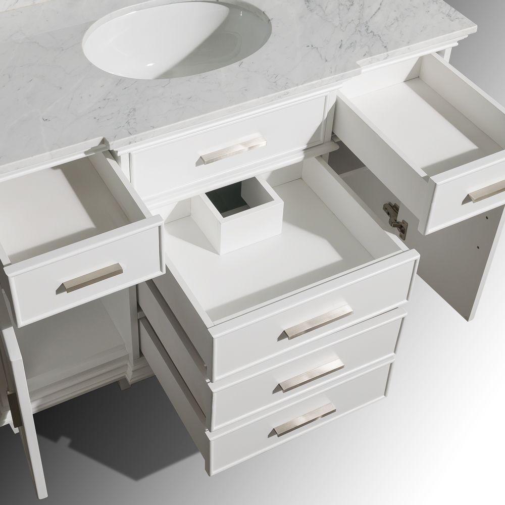 Berkeley 48 in. Vanity Cabinet Only in White - Super Arbor
