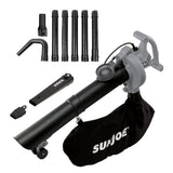 Sun Joe 250 MPH 440 CFM 14 Amp Electric Handheld Blower/Vacuum/Mulcher with Gutter Attachment, Gray