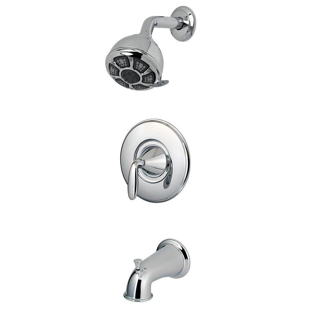 Pasadena Single-Handle 4-Spray Tub and Shower Faucet in Brushed Nickel (Valve Included) - Super Arbor