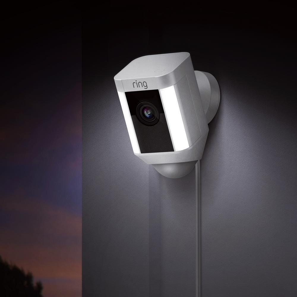 Spotlight Cam Wired Outdoor Rectangle Security Camera, White (3-Pack) - Super Arbor