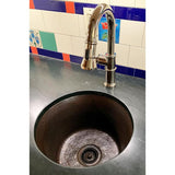 Undermount Hammered Copper 17 in. 0-Hole Bar Sink in Oil Rubbed Bronze