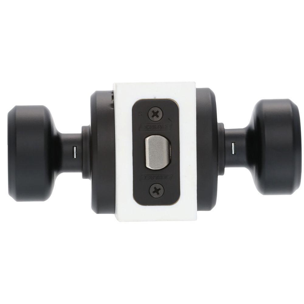 Bowery Matte Black Privacy Bed/Bath Door Knob with Greyson Trim - Super Arbor