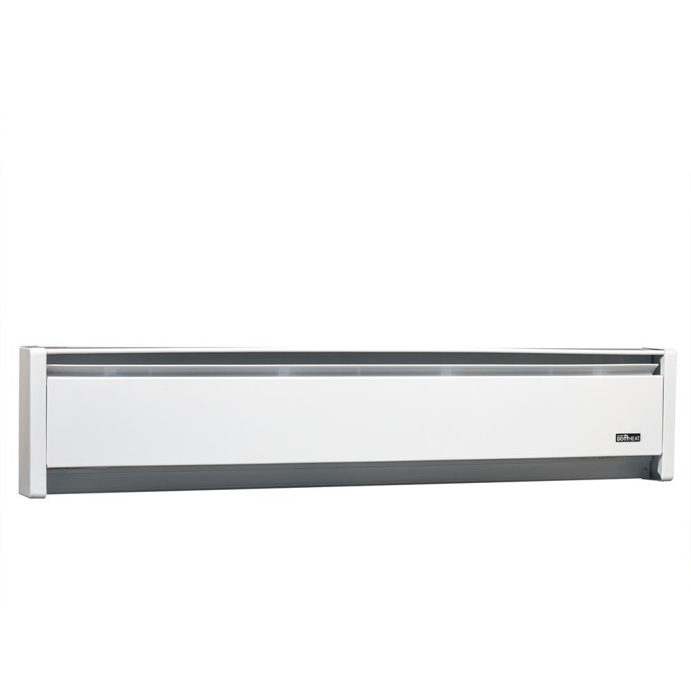 SoftHeat 59 in. 1000-Watt 120-Volt Hydronic Electric Baseboard Heater - Super Arbor