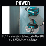 18-Volt LXT Lithium-Ion Brushless 1/4 in. Cordless Quick-Shift Mode 3-Speed Impact Driver (Tool Only) - Super Arbor