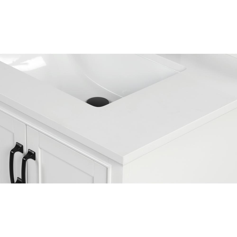 73 in. W x 22 in. D x 0.75 in. H Quartz Vanity Top in Snow White with White Basins - Super Arbor