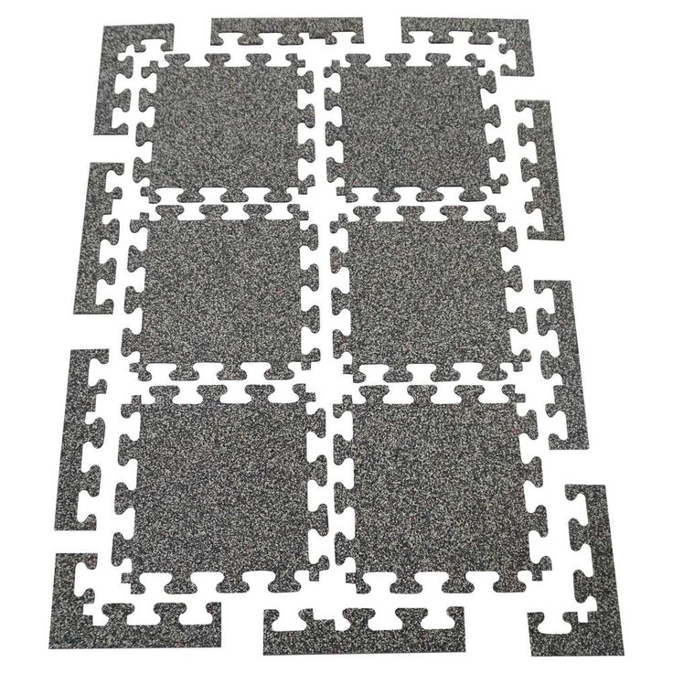 TrafficMaster 18 in. x 18 in. Rubber Gym/Exercise Flooring Tiles with Nike Grind (14.32 sq. ft.) (6-Pack) Colors will Vary