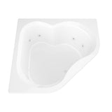 Beryl 5 ft. Acrylic Corner Drop-in Whirlpool Bathtub in White - Super Arbor