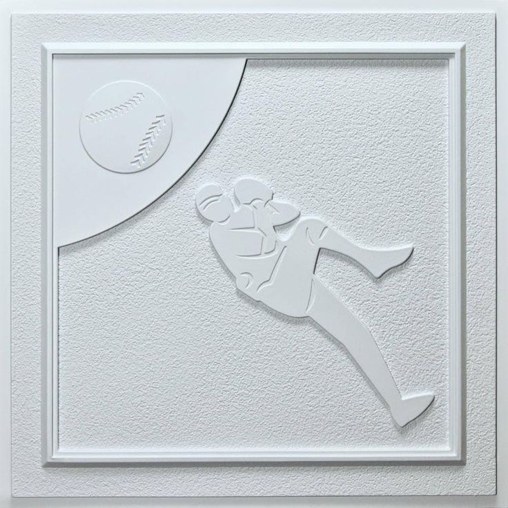 Baseball White 24-inch Ceiling Tiles (10 tiles)