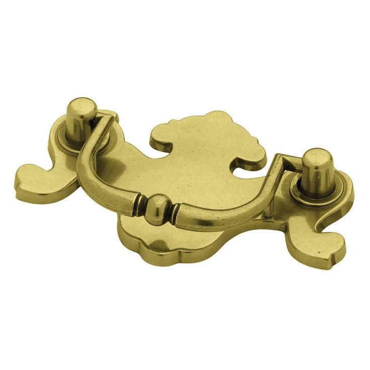 2-1/2 in. (64mm) Center-to-Center Lancaster Brass Traditional Furniture Bail Drawer Pull
