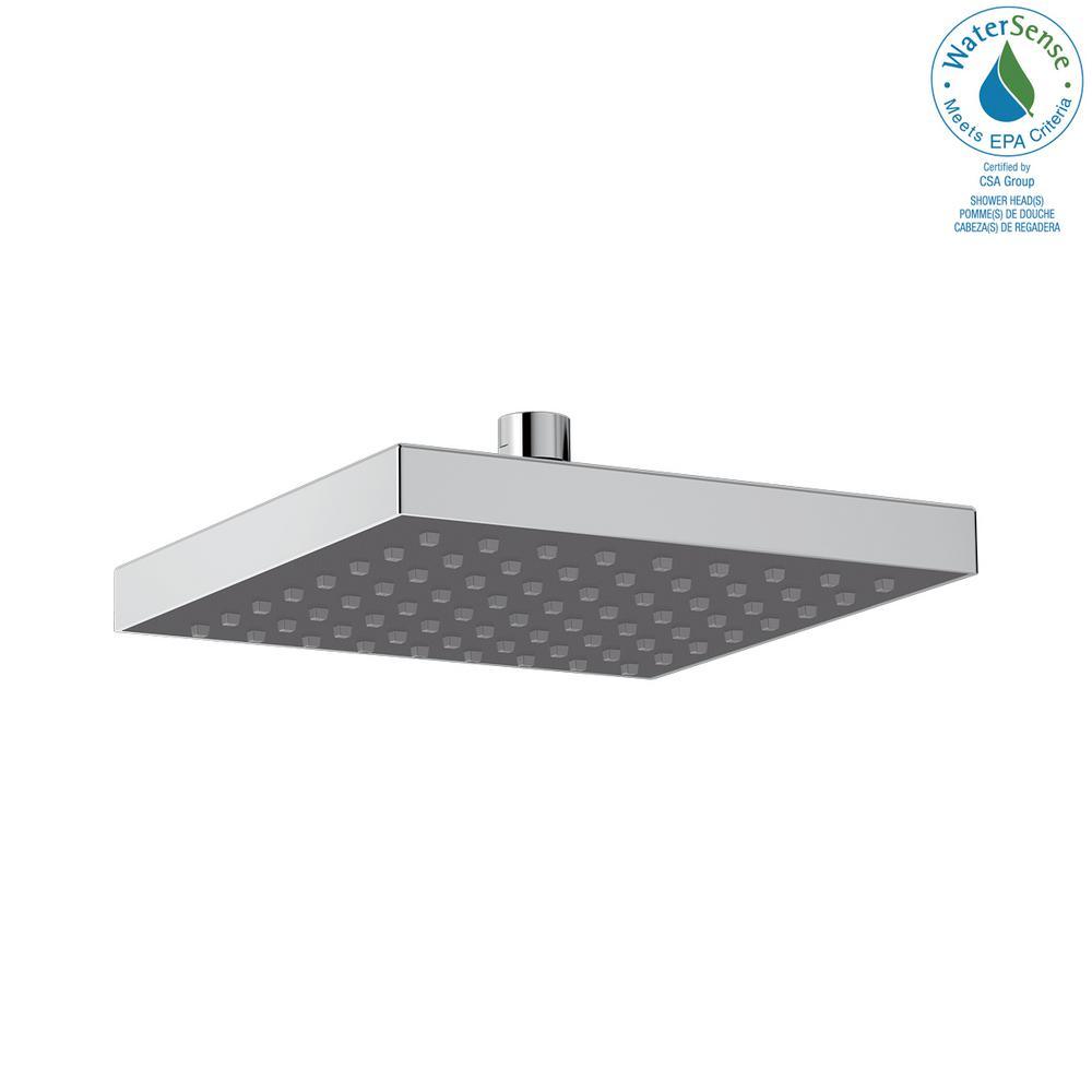 1-Pattern 8 in. Wall Mount Rain Fixed Shower Head in Chrome - Super Arbor
