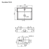 Nameeks Teorema Wall Mounted Bathroom Sink in White