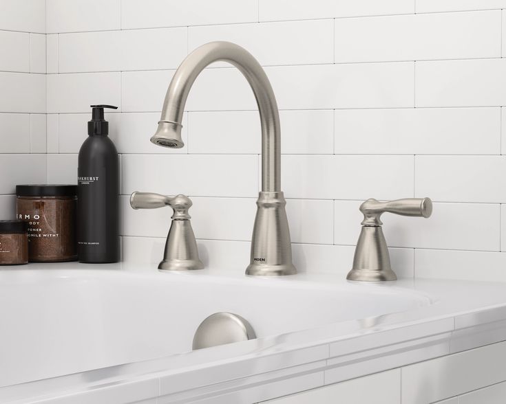Banbury 2-Handle Deck-Mount High Arc Roman Tub Faucet with Valve in Spot Resist Brushed Nickel