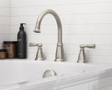 Banbury 2-Handle Deck-Mount High Arc Roman Tub Faucet with Valve in Spot Resist Brushed Nickel