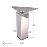 4-23/32 in. (120 mm) Stainless Steel Adjustable Furniture Leg (4-Pack) - Super Arbor