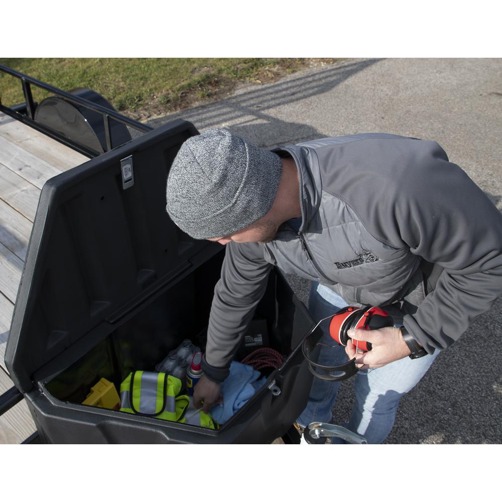 18 in. x 19 in. x 36 in. Matte Black Plastic Trailer Tongue Truck Tool Box - Super Arbor