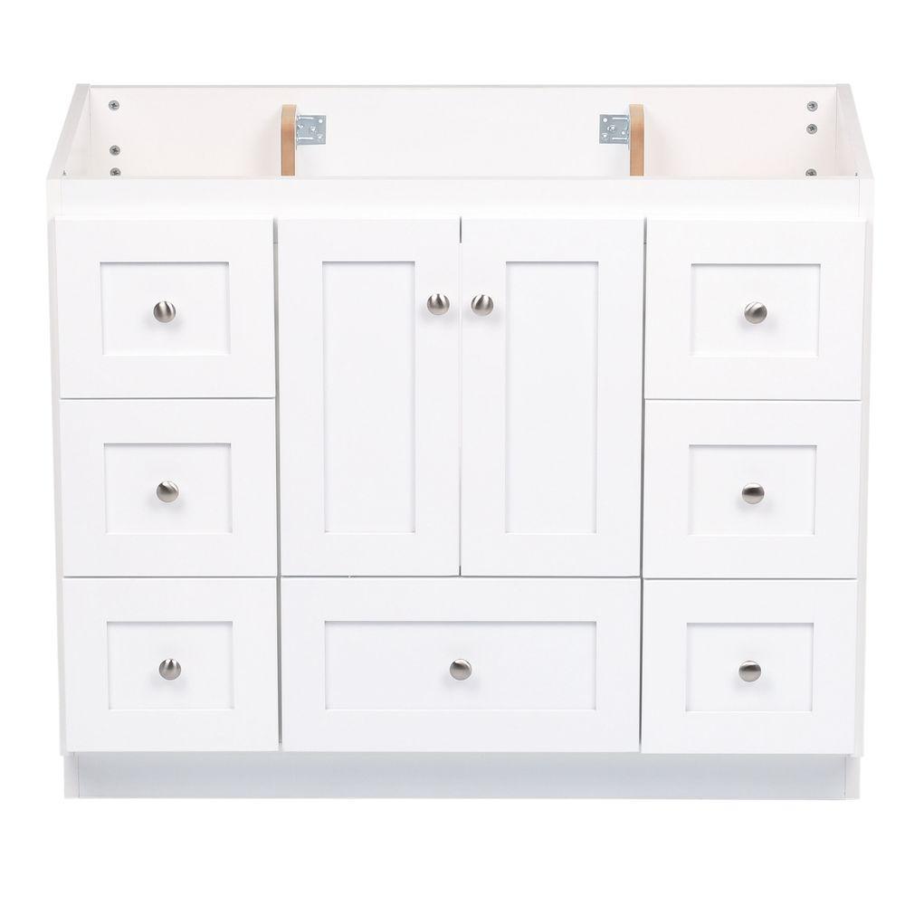 Shaker 42 in. W x 21 in. D x 34.5 in. H Vanity Cabinet Only in Natural Alder - Super Arbor