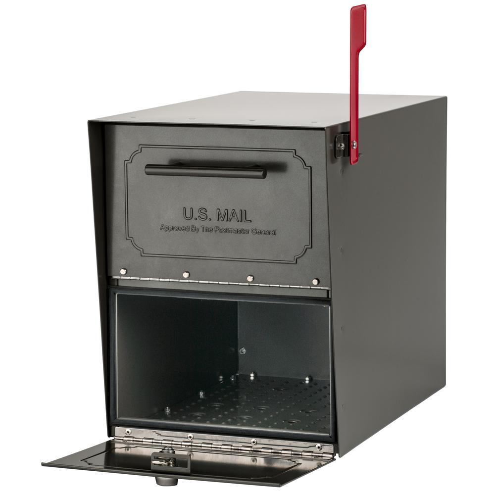 Oasis Classic Locking Post Mount Parcel Mailbox with High Security Reinforced Lock - Super Arbor