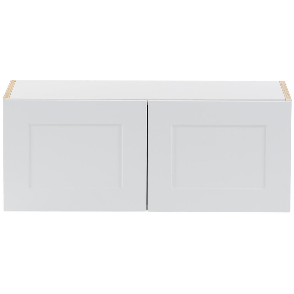 Cambridge Shaker Assembled 30x42x12.5 in. Wall Cabinet with 2 Soft Close Doors in White - Super Arbor