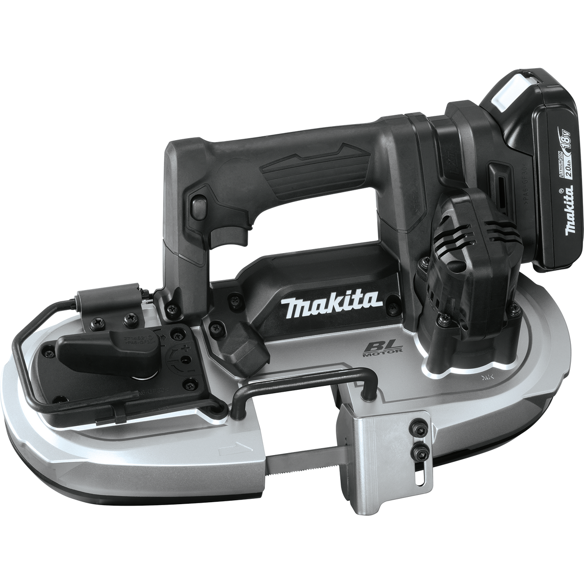 Makita 18V LXT Lithium‑Ion Sub‑Compact Brushless Cordless Band Saw Kit, 2.0Ah (XBP05R1B)
