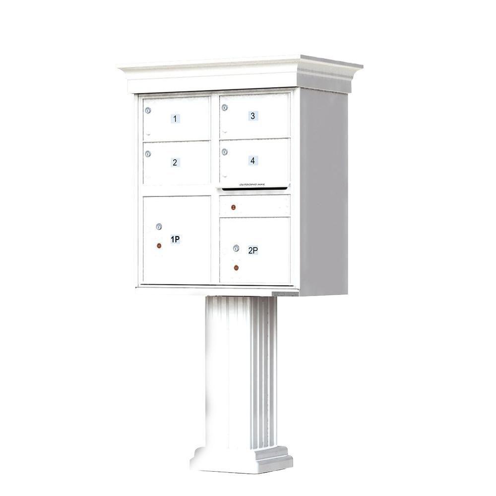 Vital 12-Mailboxes 1-Parcel Locker 1-Outgoing Pedestal Mount Cluster Box Unit - Super Arbor
