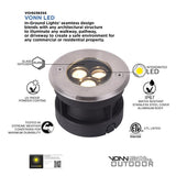 3-Watt Stainless Steel Outdoor Integrated LED 3000K In-Ground Landscape Path Light