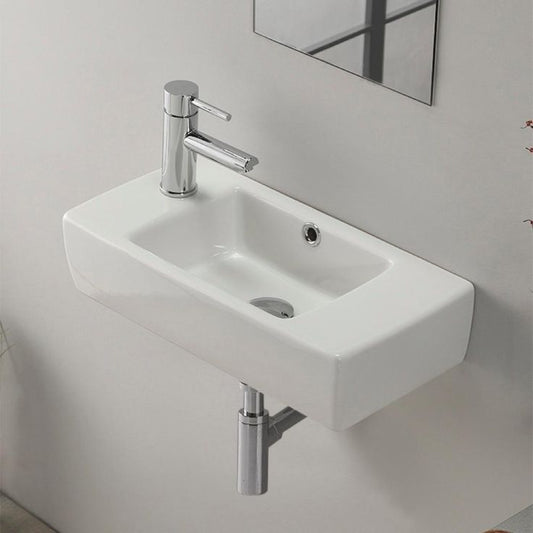 Nameeks City Wall Mounted Bathroom Sink in White