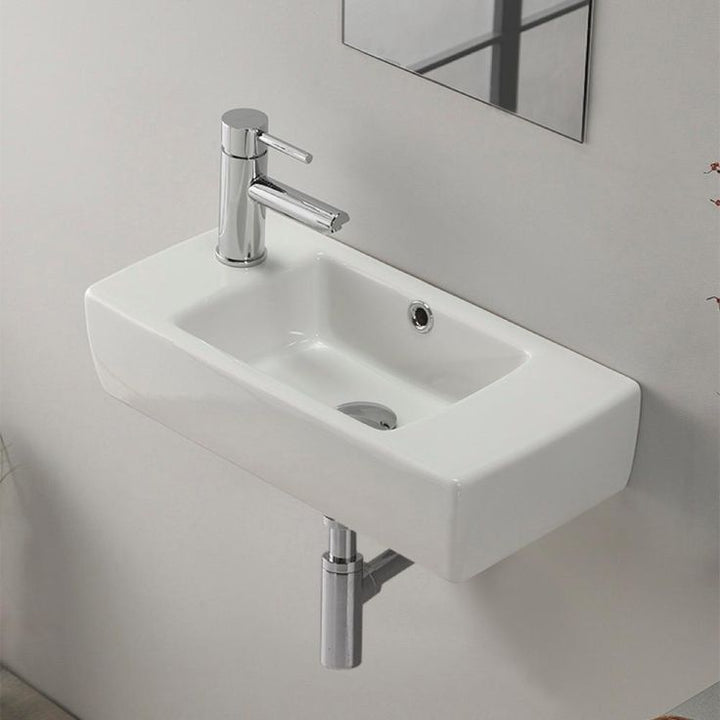 Nameeks City Wall Mounted Bathroom Sink in White
