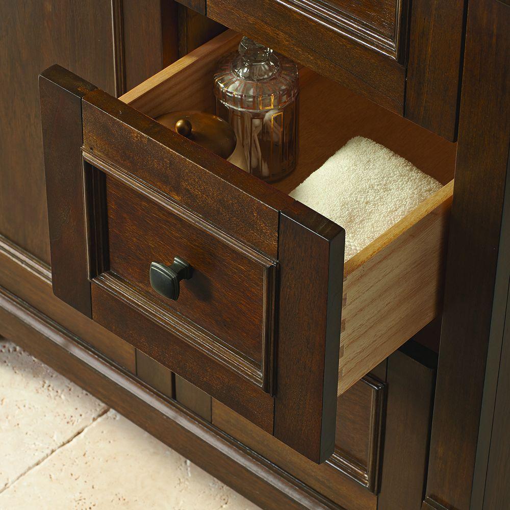 Creedmoor 30 in. W x 34 in. H Vanity Cabinet Only in Walnut - Super Arbor