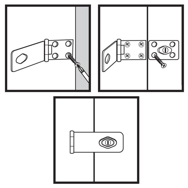 4-1/2 in. Chrome Key Locking Hasp