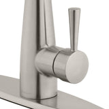 900 Series Single-Handle Pull-Down Sprayer Kitchen Faucet with Soap Dispenser in Stainless Steel - Super Arbor