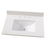 49 in. W Marble Vanity Top in Carrara - Super Arbor