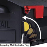 Patriot Large, Plastic, Post-Mount Mailbox, Black - Super Arbor