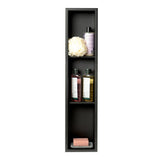 Matte Black 8 in. x 36 in. Stainless Steel Niche - Super Arbor