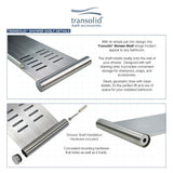 Wall-Mount 17 in. Bathroom Shelf in Brushed Stainless - Super Arbor