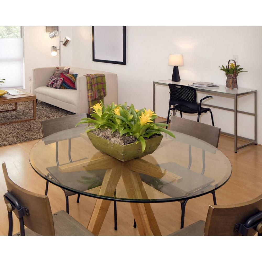 30 in. Clear Round Glass Table Top, 1/2 in. Thickness Tempered Beveled Edge Polished - Super Arbor