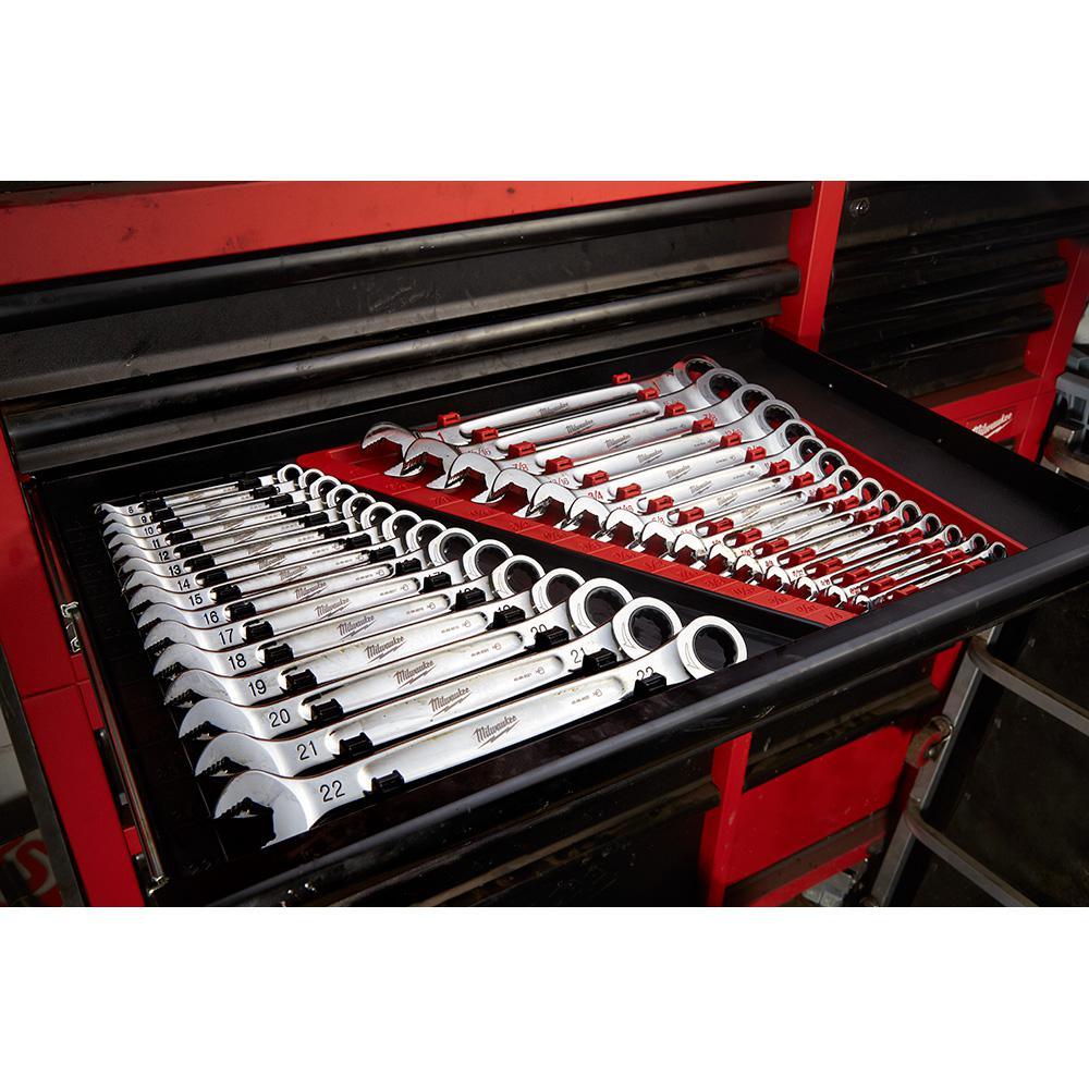SAE Combination Ratcheting Wrench Mechanics Tool Set (15-Piece) - Super Arbor