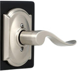 Accent Satin Nickel Passage Hall/Closet Door Lever with Camelot Trim - Super Arbor