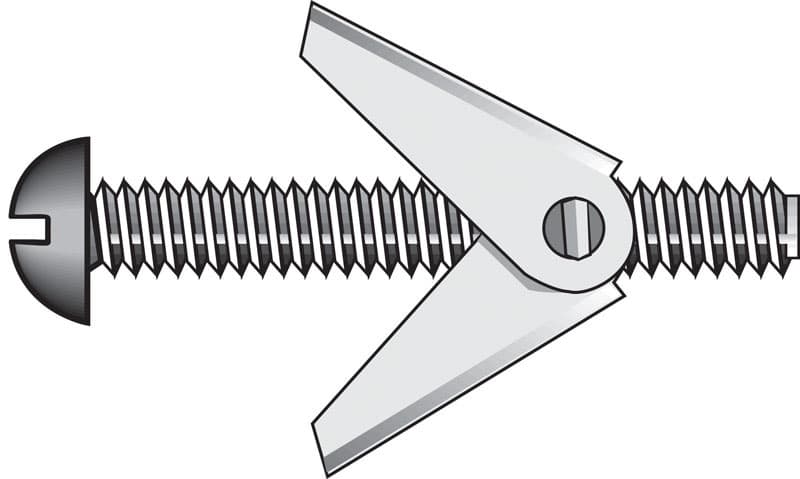 Hillman 1/8 in. Diameter x 2 in. Length Truss Head Steel Toggle Bolts, 50-Pack