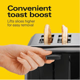 4-Slice Black Wide Slot Toaster