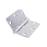 3.5 in. x 3.5 in. Satin Nickel Plain Bearing Steel Hinge with 1/4 in. Radius (Set of 2) - Super Arbor