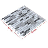 12 in. x 12 in. Grey Peel and Stick Tile Backsplash for Kitchen (10-Pack)