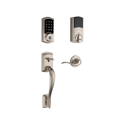 Z-Wave SmartCode 916 Touchscreen Satin Nickel Single Cylinder Electronic Deadbolt Featuring SmartKey Security - Super Arbor