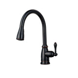 Canton Single-Handle Pull-Down Sprayer Kitchen Faucet in Tuscan Bronze - Super Arbor